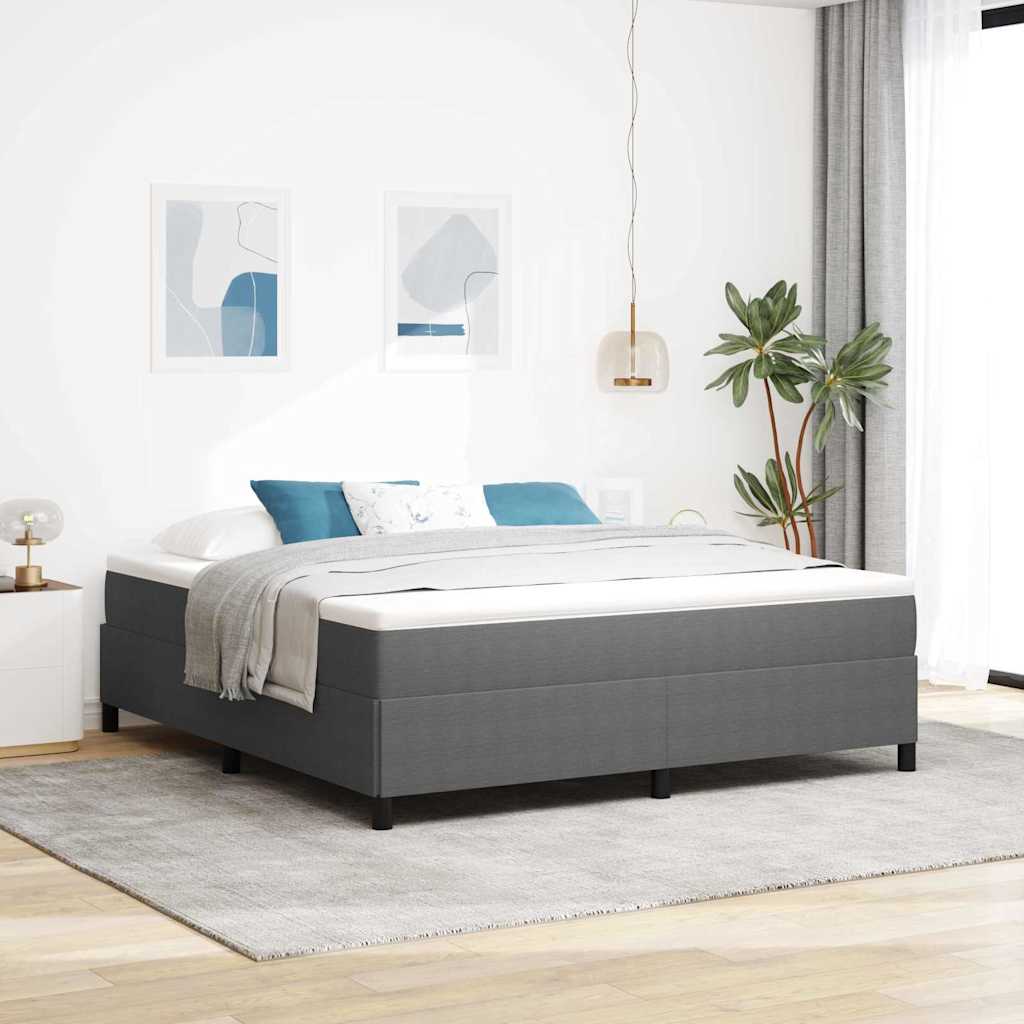 Box spring seng Lysegrå 180 x 200 cm Velourstof