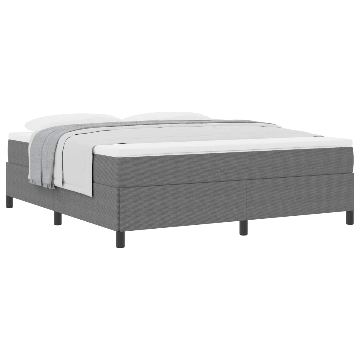 Box spring seng Lysegrå 180 x 200 cm Velourstof