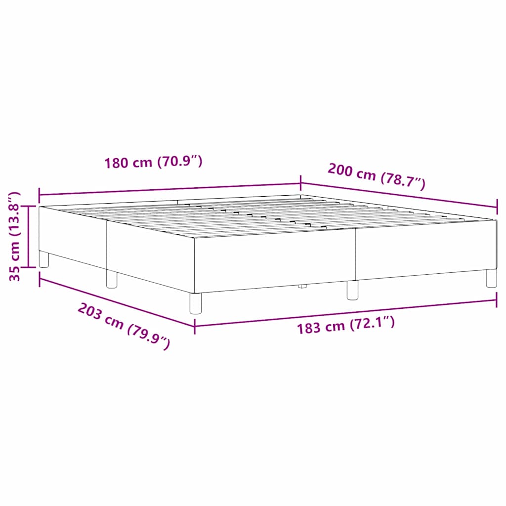 Box spring seng Lysegrå 180 x 200 cm Velourstof