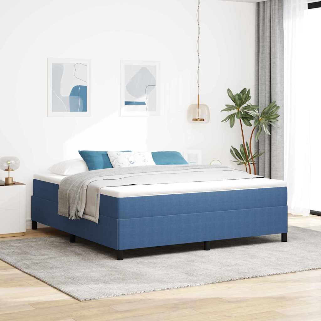 Box spring seng Blå 180 x 200 cm Velourstof