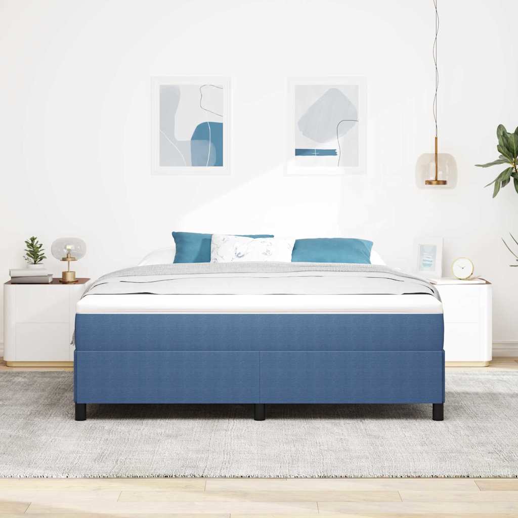 Box spring seng Blå 180 x 200 cm Velourstof