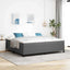 Box spring seng Lysegrå 200 x 200 cm Velourstof