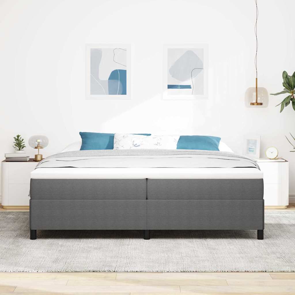 Box spring seng Lysegrå 200 x 200 cm Velourstof