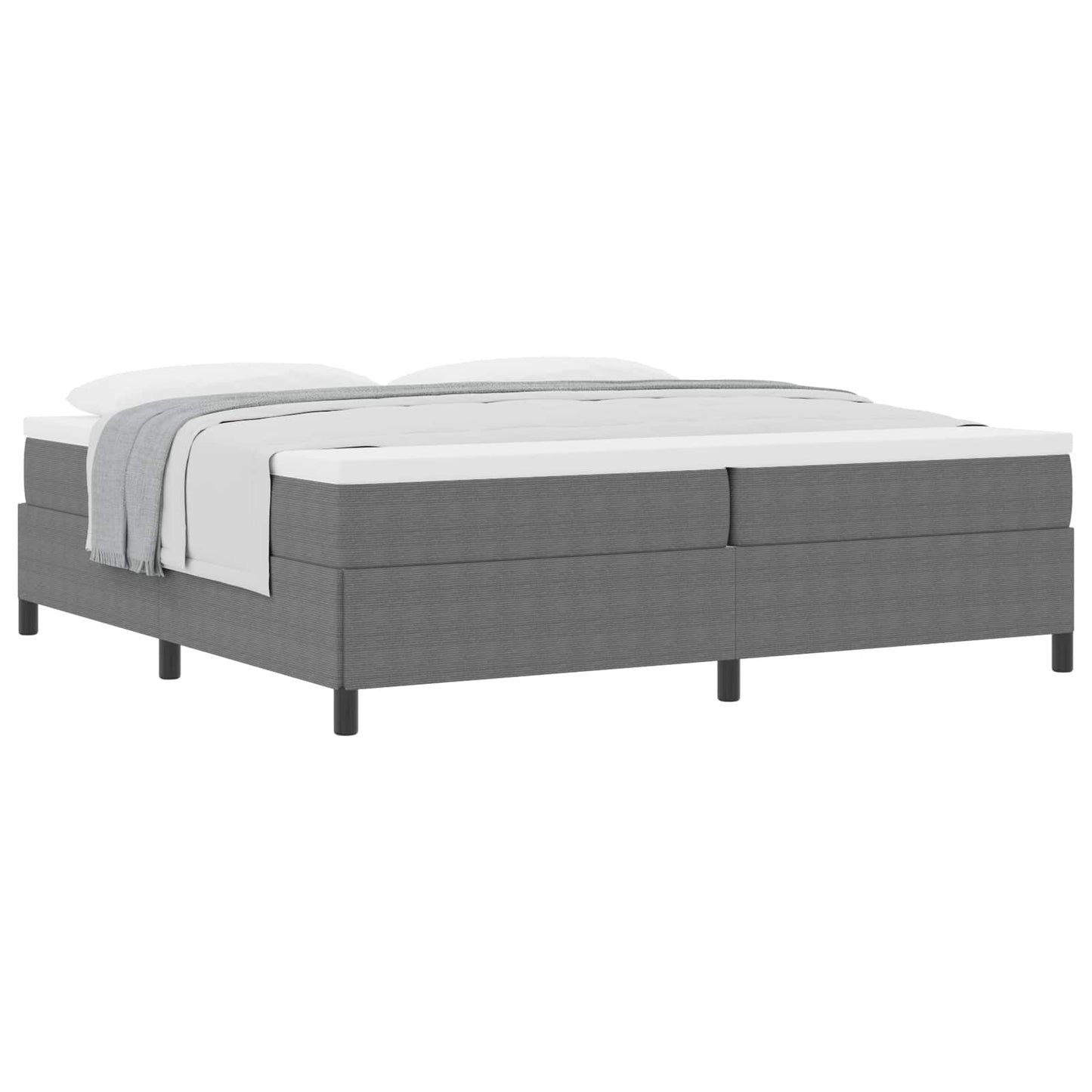 Box spring seng Lysegrå 200 x 200 cm Velourstof
