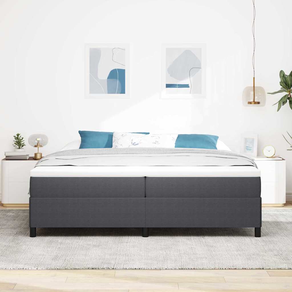 Box spring seng Mørkegrå 200 x 200 cm Velourstof