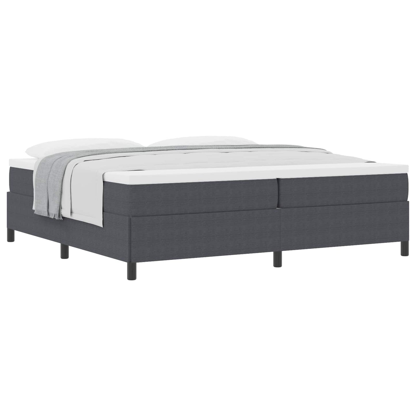 Box spring seng Mørkegrå 200 x 200 cm Velourstof