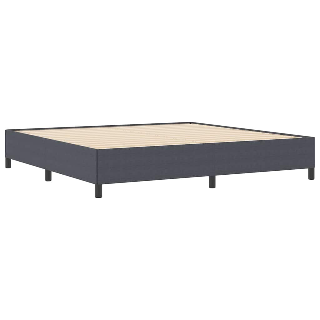 Box spring seng Mørkegrå 200 x 200 cm Velourstof