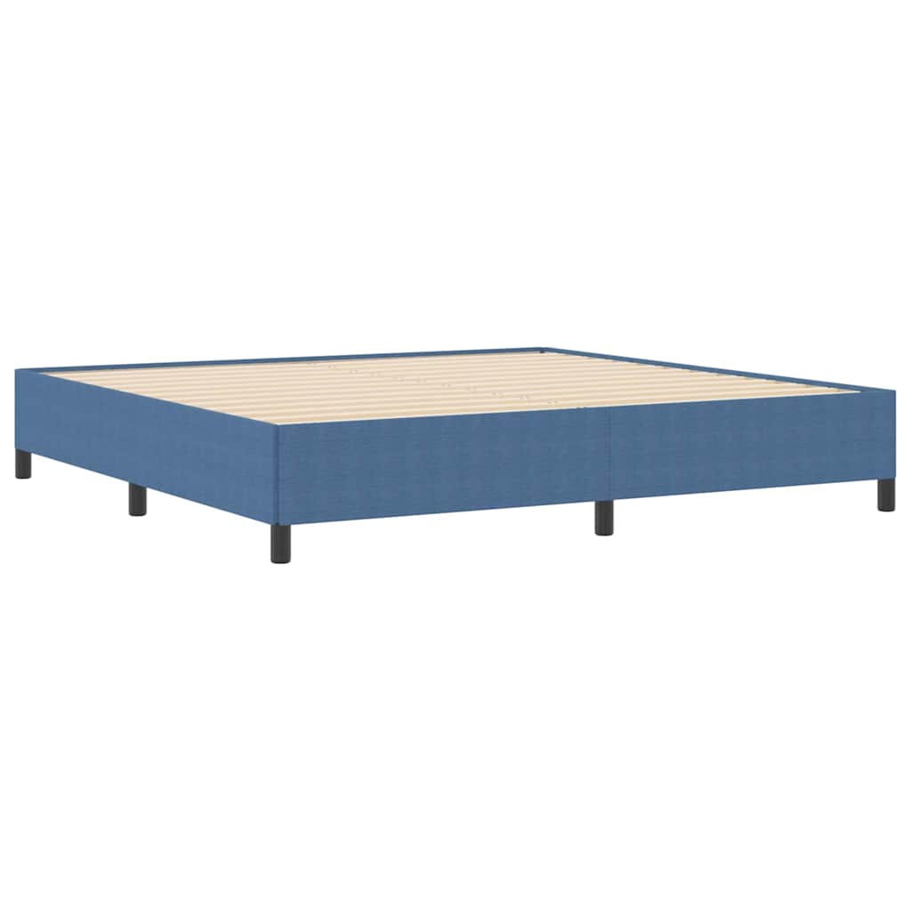 Box spring seng Blå 200 x 200 cm Velourstof