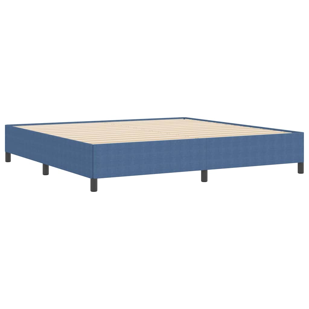 Box spring seng Blå 200 x 200 cm Velourstof