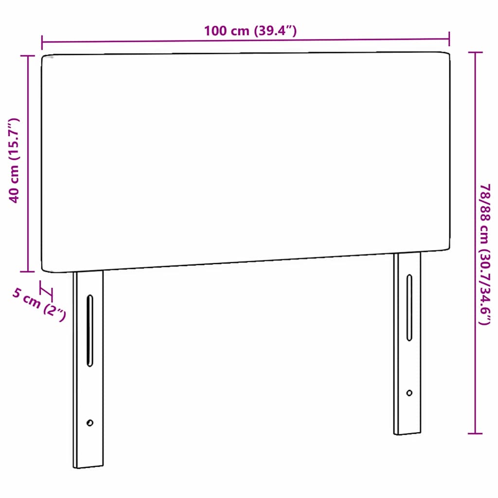 Hovedgærde Creme 100 cm Velourstof
