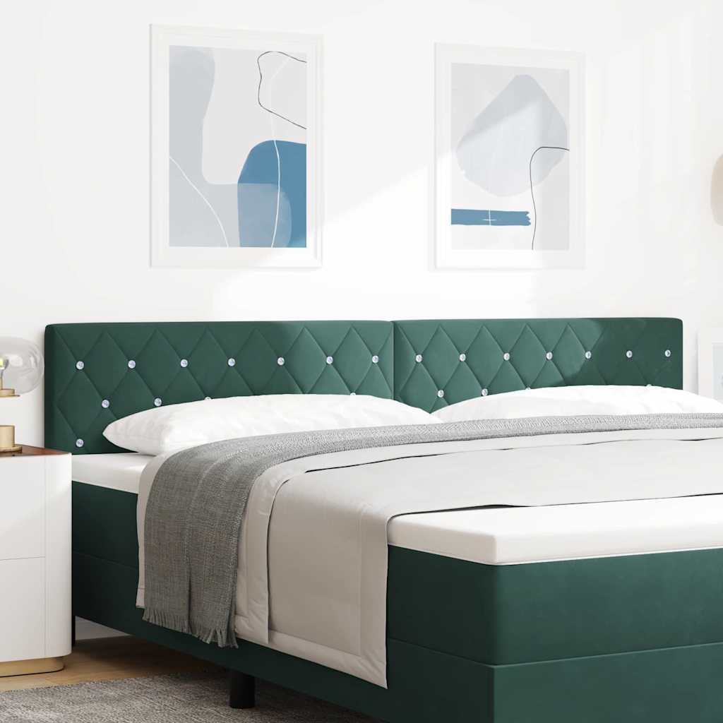 Hovedgærde Mørkegrøn 200 cm Fløjl
