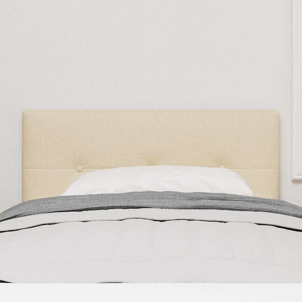 Højdejusterbart sengehoved med hovedgærde Creme 80 cm Stof