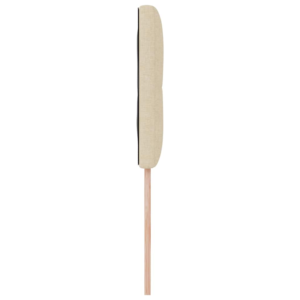 Højdejusterbart sengehoved med hovedgærde Creme 80 cm Stof