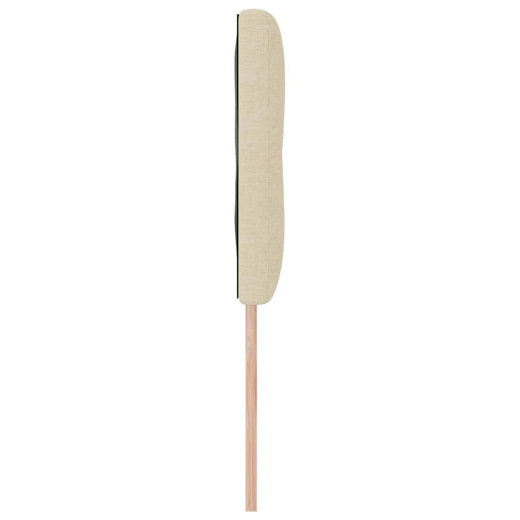 Højdejusterbart sengehoved med hovedgærde Creme 144 cm Stof