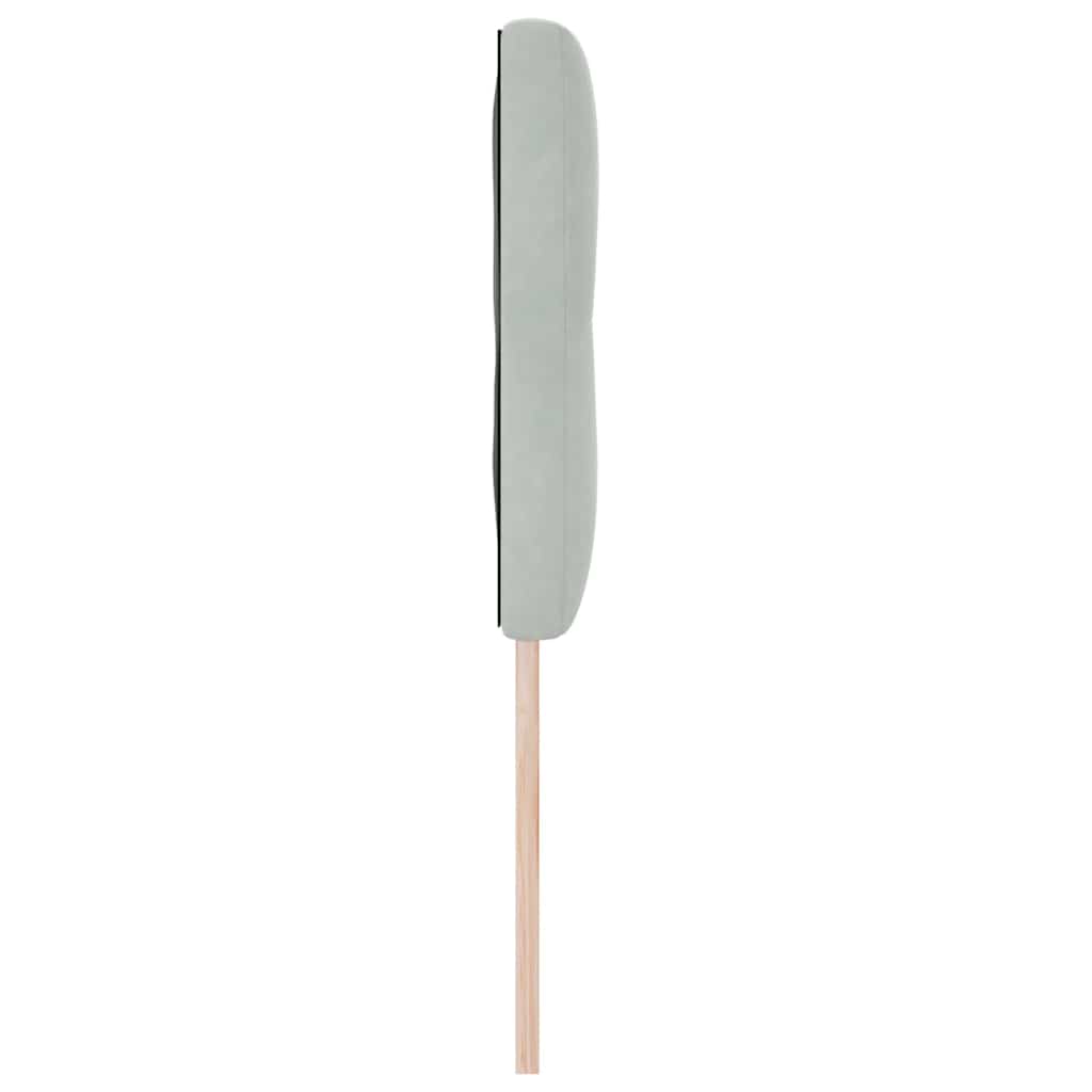 Hovedgærde Lysegrå 144 cm Fløjl