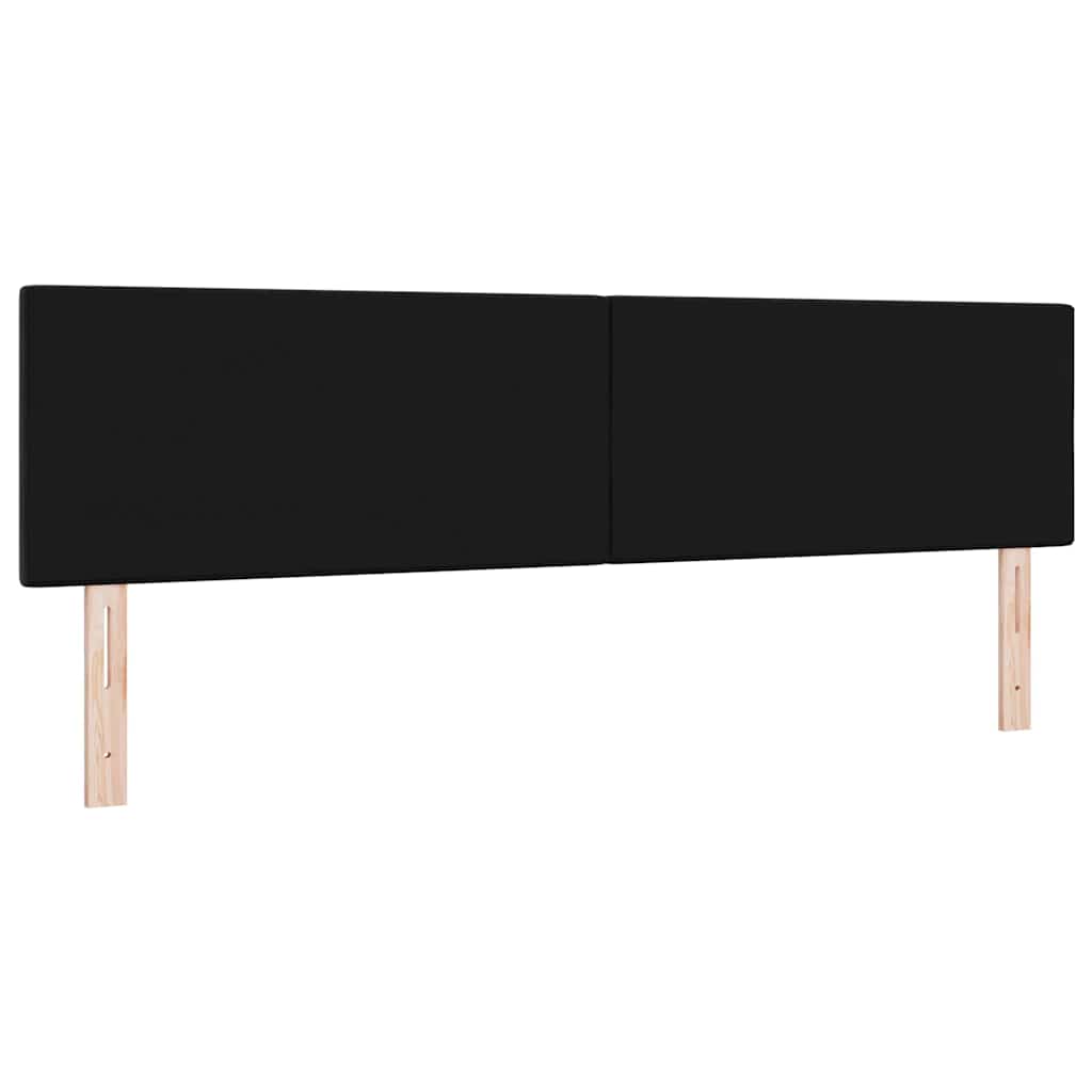Hovedgærde Sort 180 cm Fløjl