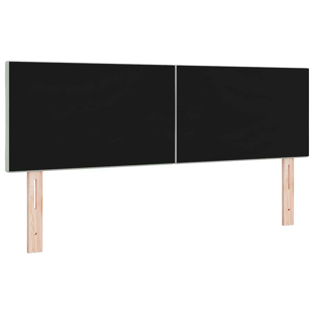 Hovedgærde Lysegrå 160 cm Fløjl