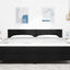 Hovedgærde Sort 180 cm Stof