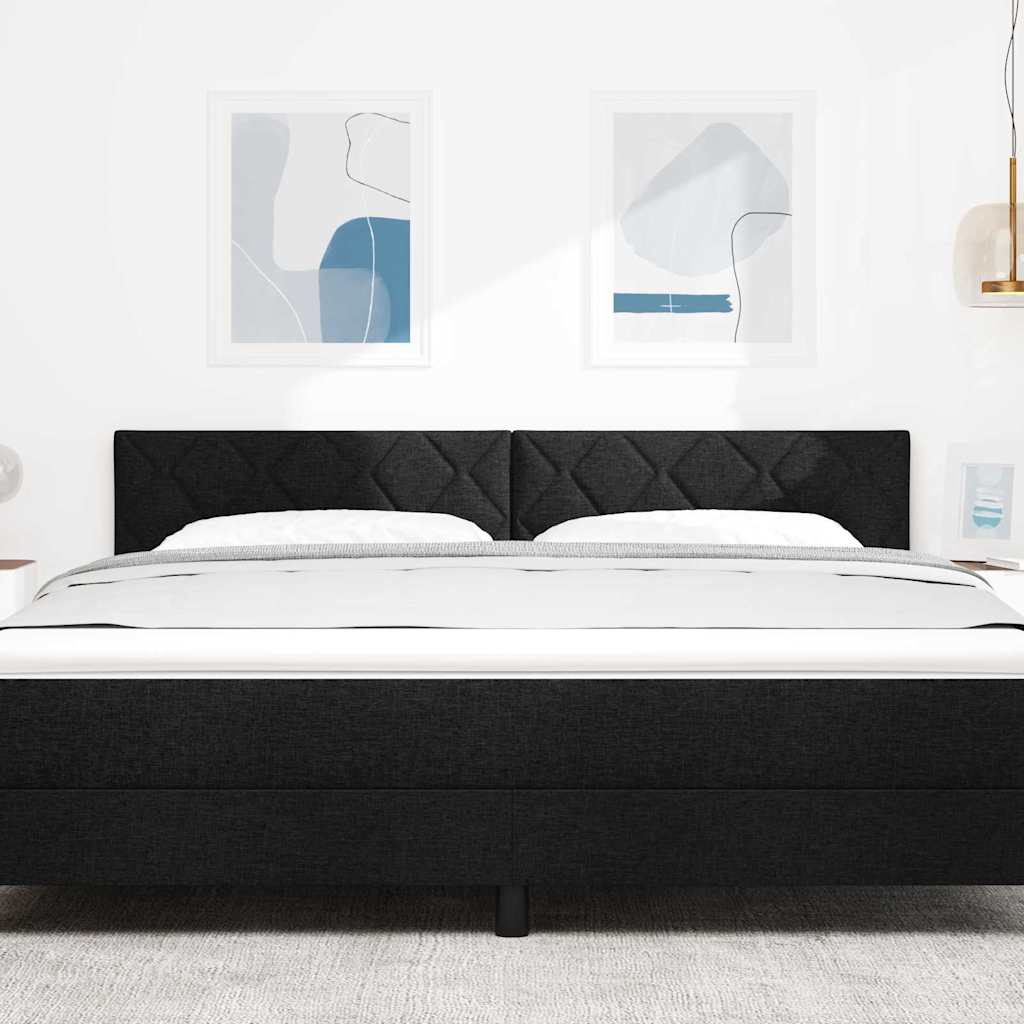 Hovedgærde Sort 180 cm Stof
