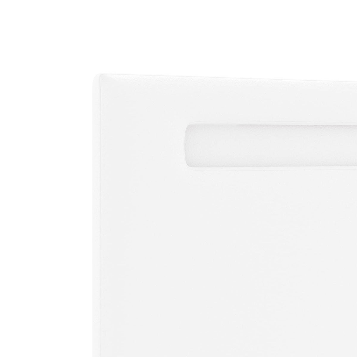 LED sengegavl Hvid Faux læder