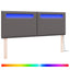 LED sengegavl Grå 160 cm Faux læder