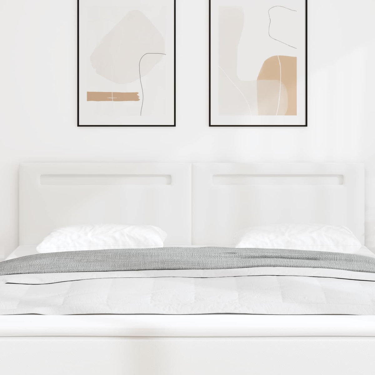 LED sengegavl Hvid 180 cm Faux læder