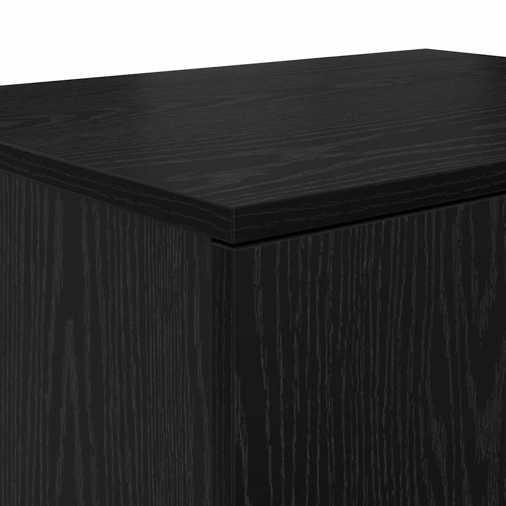 Opbevaringsskab 2 stk. Sort eg 118 x 41 x 40 cm Konstrueret træ