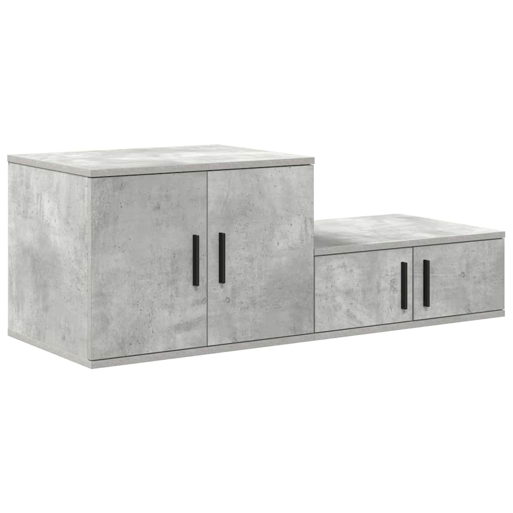 Opbevaringsskab 2 stk. Beton Grå 118 x 41 x 40 cm