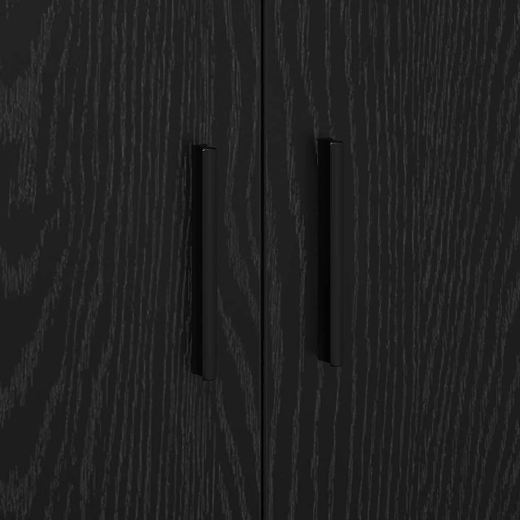 Opbevaringsskab 2 stk. Sort eg 103 x 41 x 40 cm Konstrueret træ
