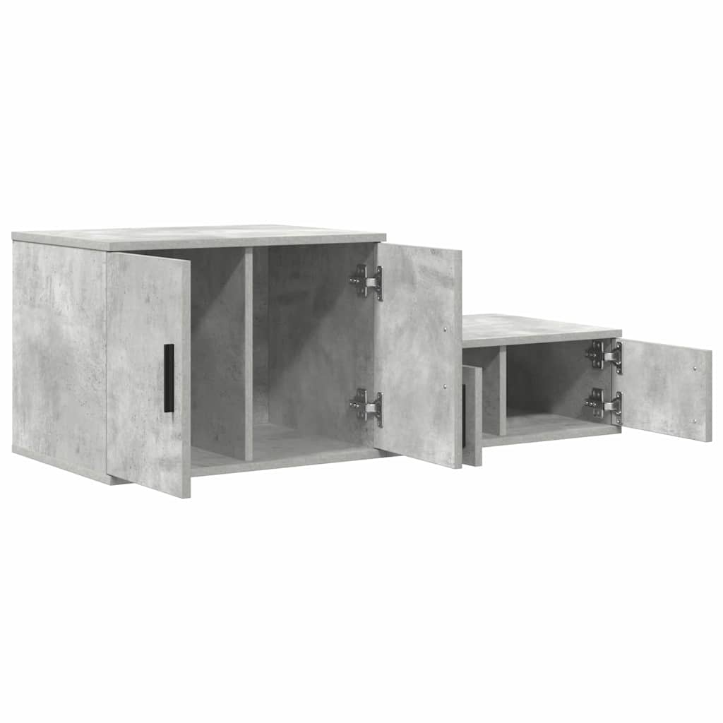 Opbevaringsskab 2 stk. Beton Grå 103 x 41 x 40 cm