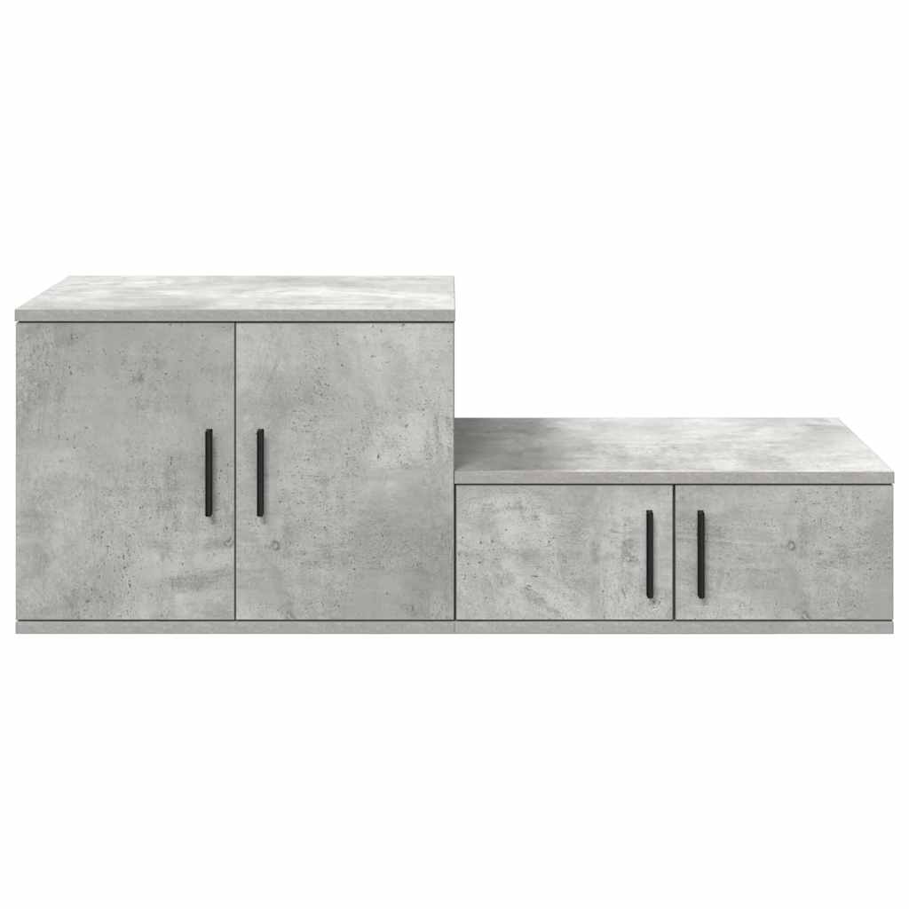 Opbevaringsskab 2 stk. Beton Grå 103 x 41 x 40 cm