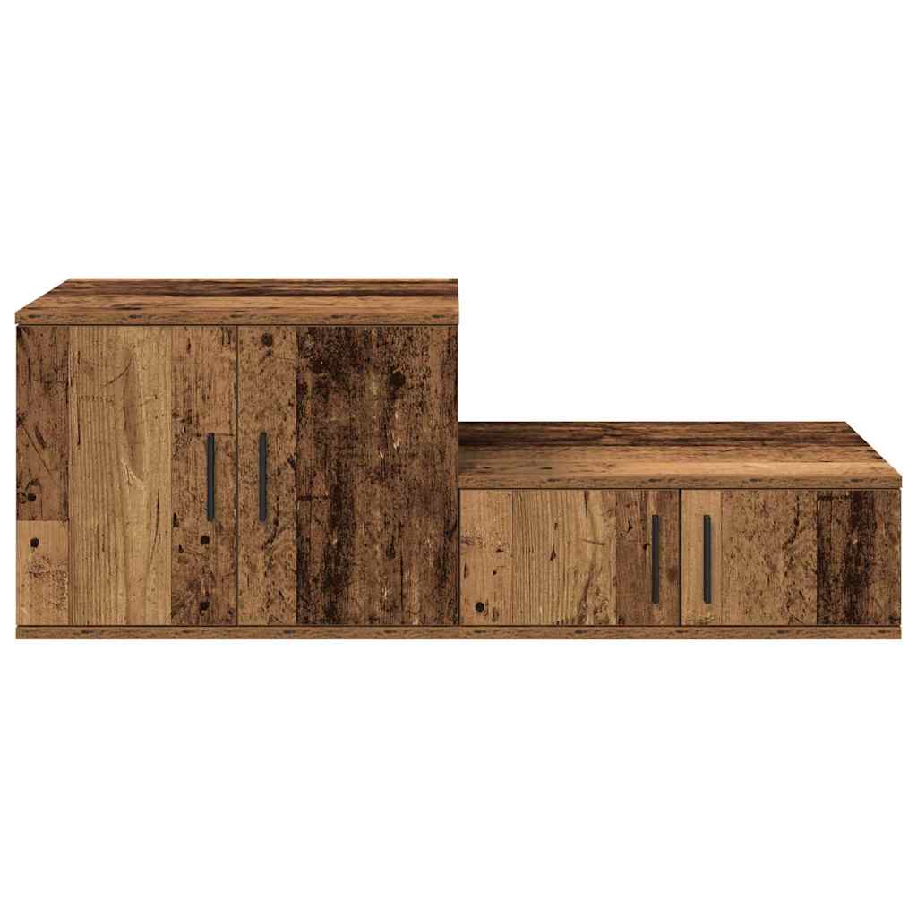 Opbevaringsskab 2 stk. Gammelt træ 103 x 41 x 40 cm