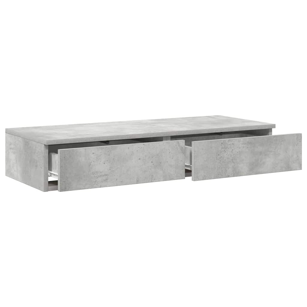 Sengeskuffer Beton Grå 80 x 36,5 x 16,5 cm Konstrueret træ