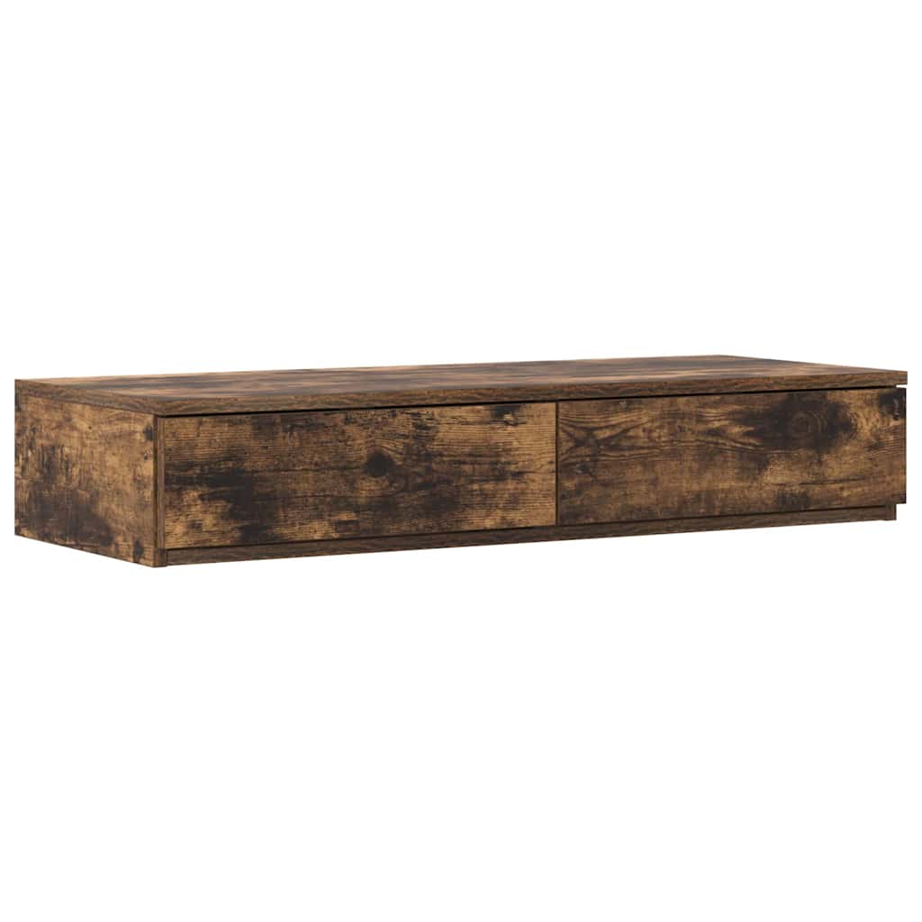 Sengeskuffer Røget eg 80 x 36,5 x 16,5 cm Konstrueret træ