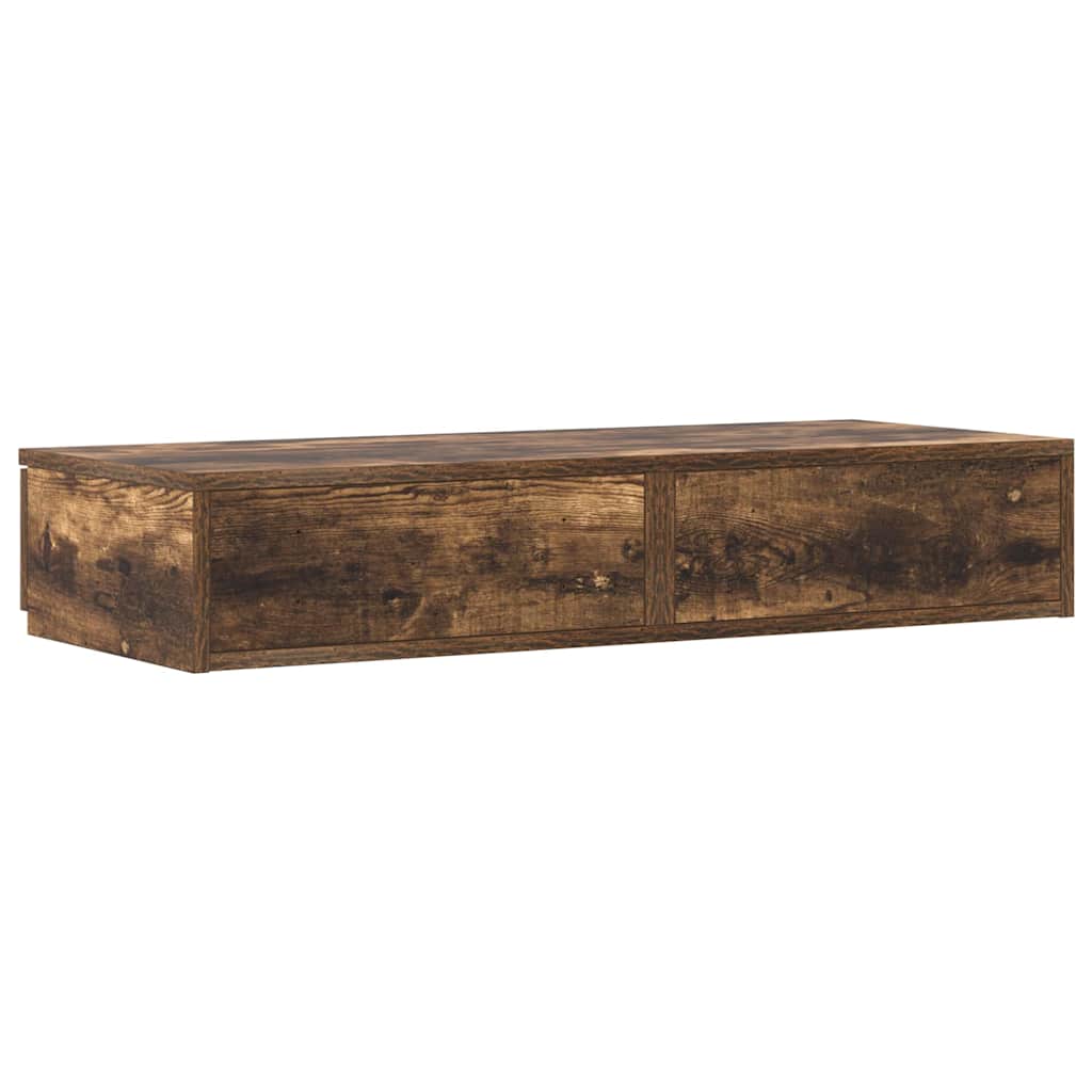 Sengeskuffer Røget eg 80 x 36,5 x 16,5 cm Konstrueret træ