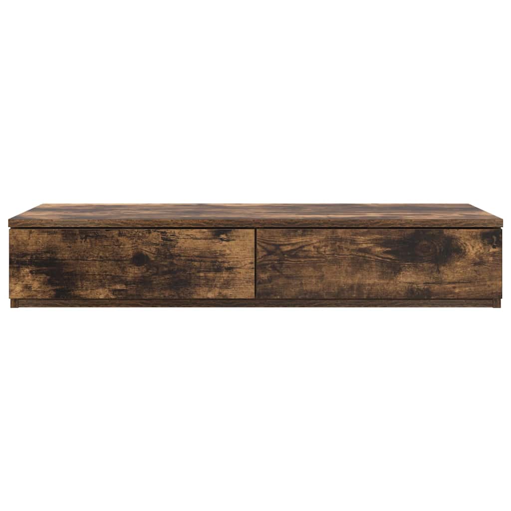 Sengeskuffer Røget eg 80 x 36,5 x 16,5 cm Konstrueret træ