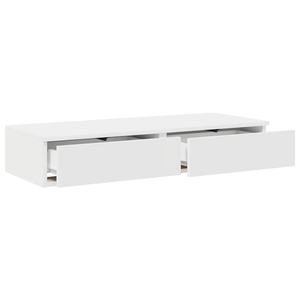 Sengeskuffer Hvid 90 x 36,5 x 16,5 cm Konstrueret træ