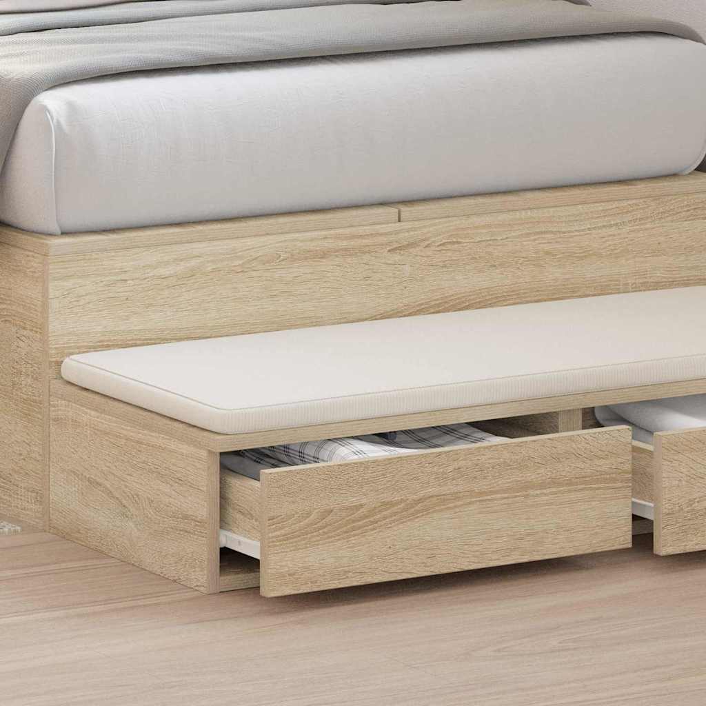 Sengeskuffer Sonoma eg 90 x 36,5 x 16,5 cm Konstrueret træ