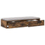 Sengeskuffer Røget eg 90 x 36,5 x 16,5 cm Konstrueret træ