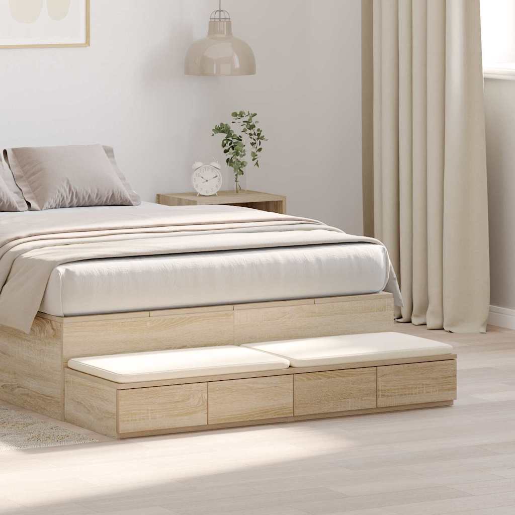 Sengeskuffer Sonoma eg 120 x 36,5 x 16,5 cm Konstrueret træ