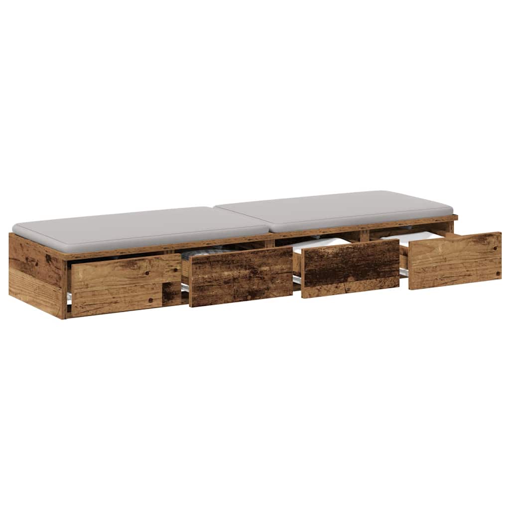 Sengeskuffer Gammelt træ 120 x 36,5 x 16,5 cm Konstrueret træ