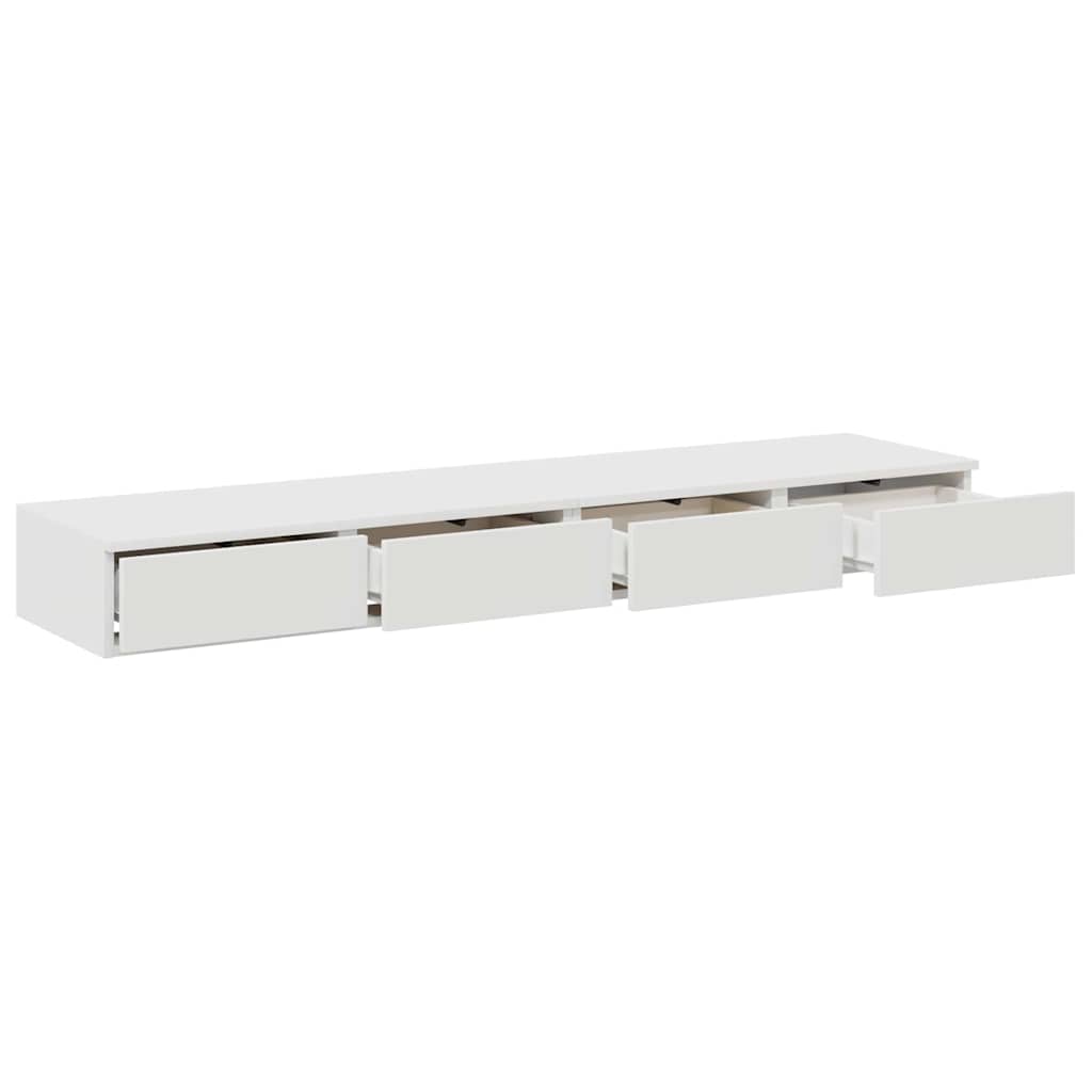 Sengeskuffer Hvid 140 x 36,5 x 16,5 cm Konstrueret træ
