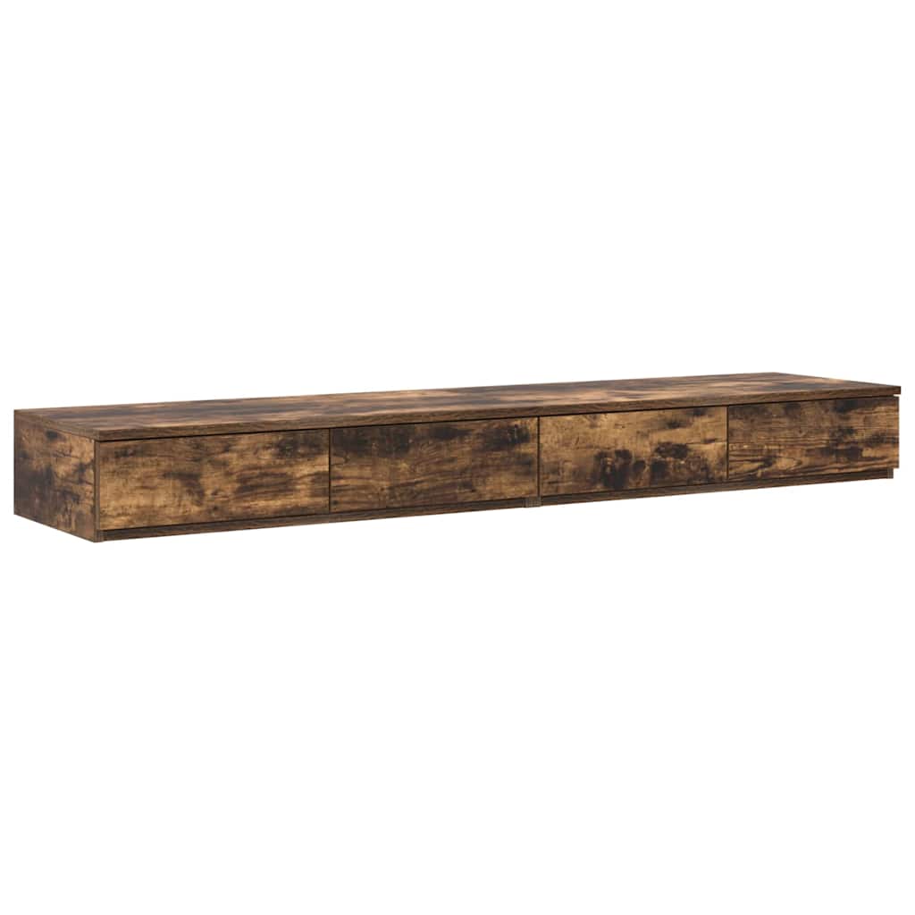 Sengeskuffer Røget eg 140 x 36,5 x 16,5 cm Konstrueret træ