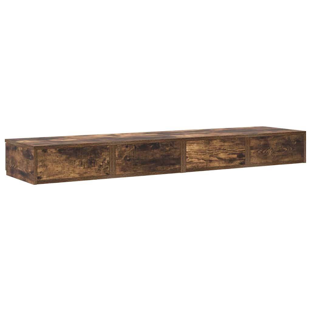 Sengeskuffer Røget eg 140 x 36,5 x 16,5 cm Konstrueret træ