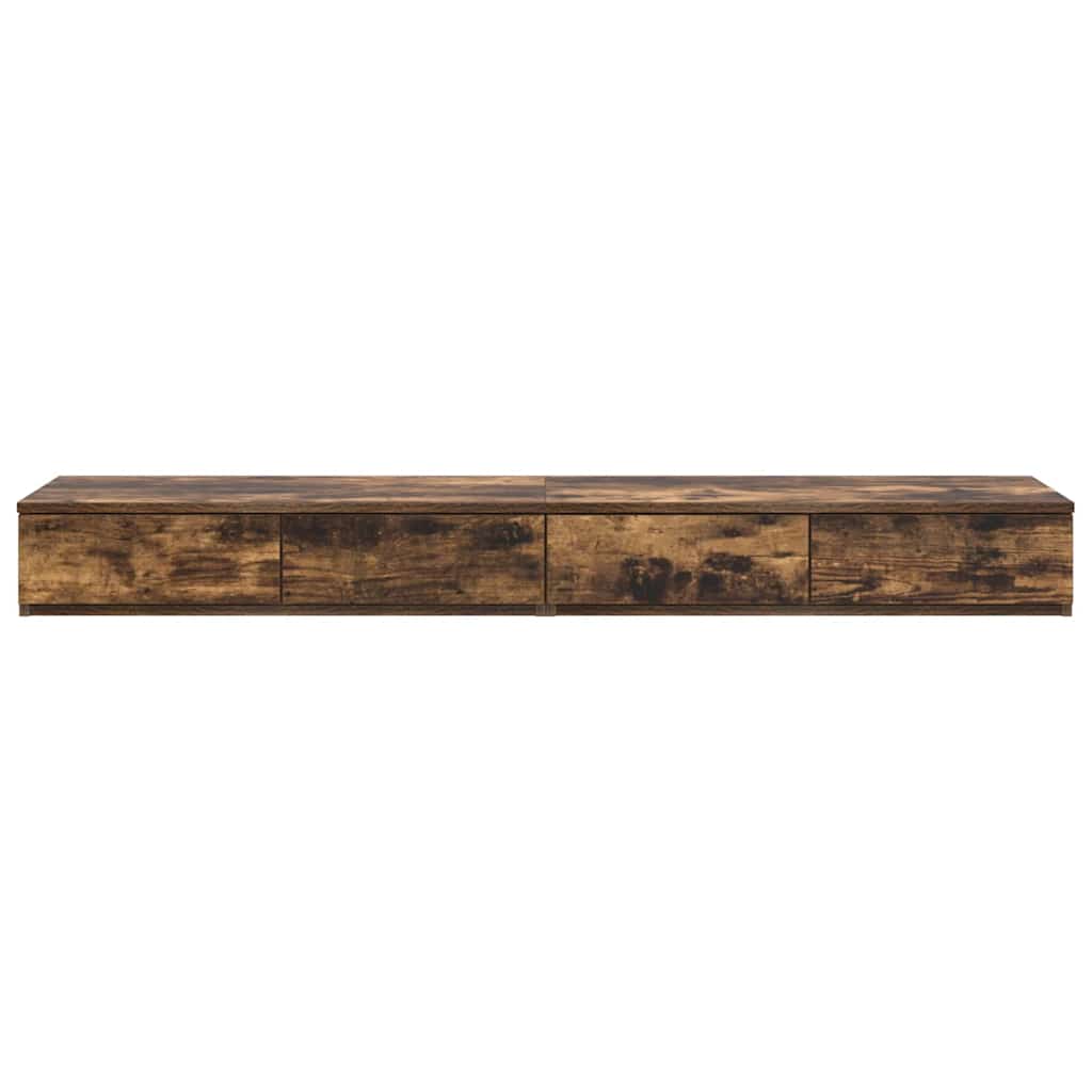 Sengeskuffer Røget eg 140 x 36,5 x 16,5 cm Konstrueret træ
