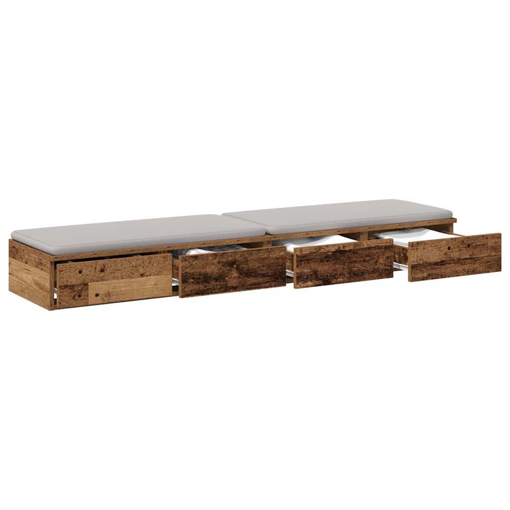 Sengeskuffer Gammelt træ 140 x 36,5 x 16,5 cm Konstrueret træ