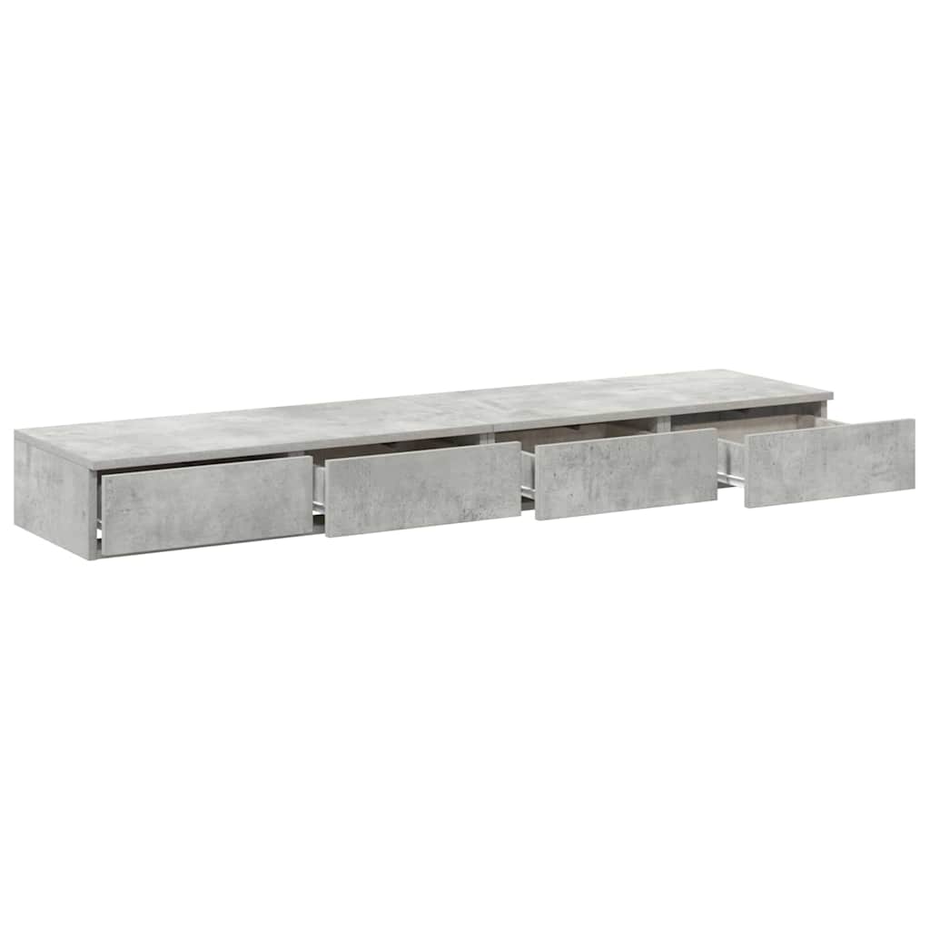 Sengeskuffer Beton Grå 150 x 36,5 x 16,5 cm Konstrueret træ