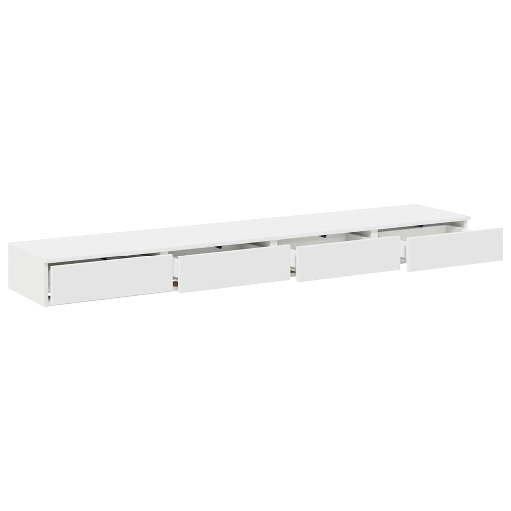 Sengeskuffer Hvid 180 x 36,5 x 16,5 cm Konstrueret træ