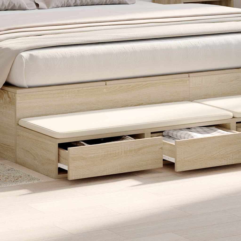Sengeskuffer Sonoma eg 180 x 36,5 x 16,5 cm Konstrueret træ