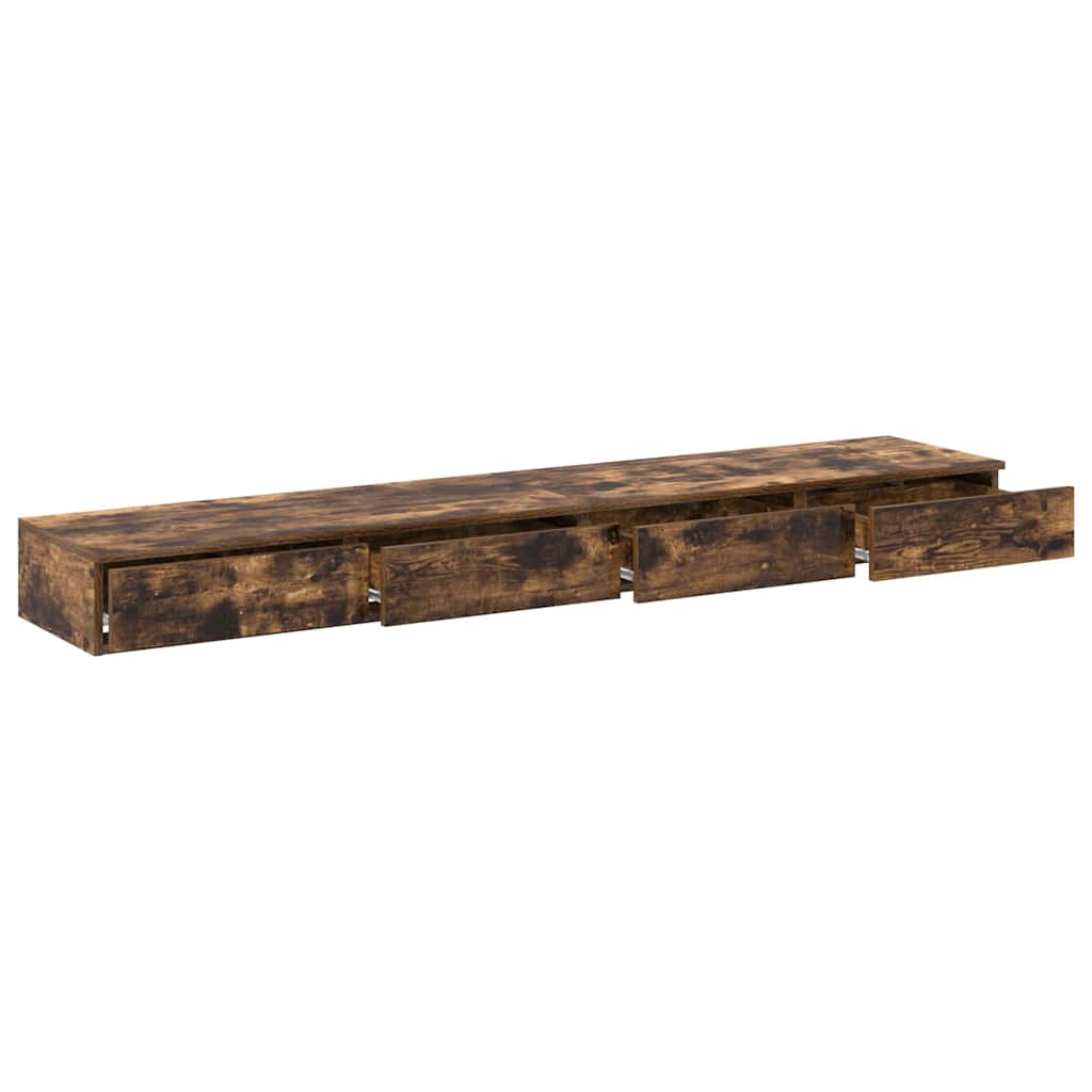 Sengeskuffer Røget eg 180 x 36,5 x 16,5 cm Konstrueret træ